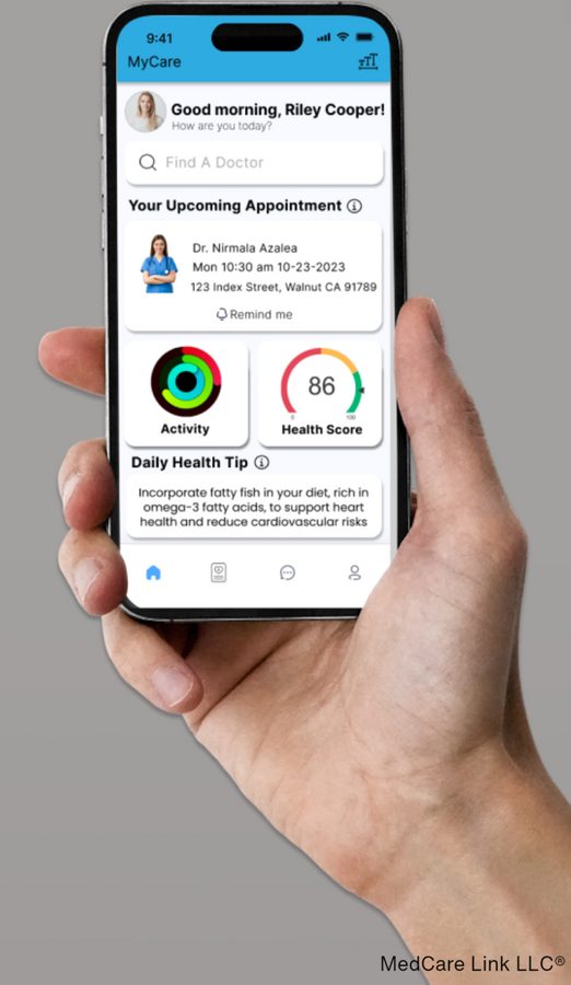 The MyCare app on a phone
